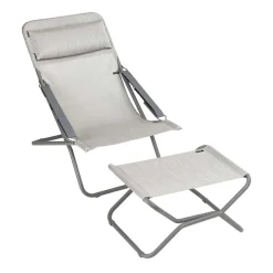 Tabouret/repose-pied pliant NEXT toile Batyline DUO - LAFUMA