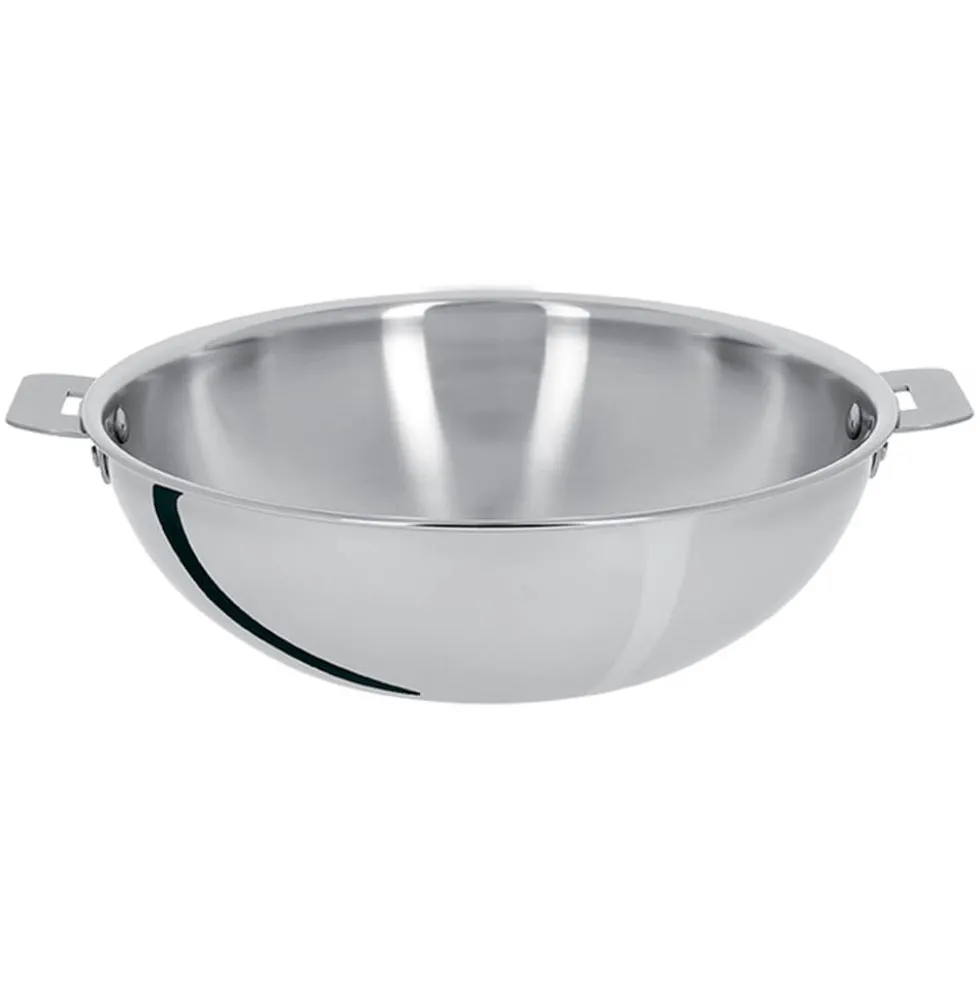 Wok inox Casteline poignée amovible - CRISTEL