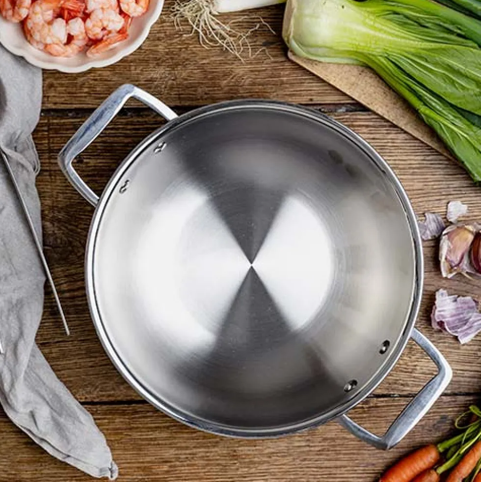 Wok Inox Castel'Pro anses fixes - CRISTEL