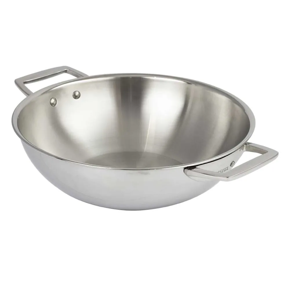 Wok Inox Castel'Pro anses fixes - CRISTEL